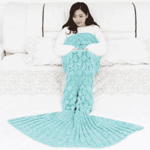 La manta de la sirena<span> - </span>Turquesa, Adolescente (27x57 pulgadas)