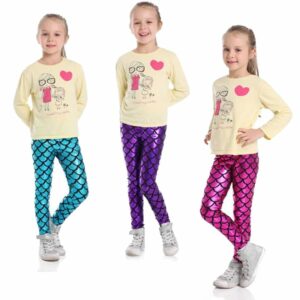 leggings de sirena para niños de 2 a 11 años súper suaves para jugar