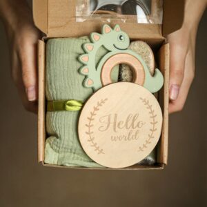 set de regalo para bebé baby shower regalo de cumpleaños set para recién nacido todos los materiales naturales de madera