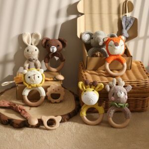 ensemble cadeau de naissance douche de bébé cadeau d'anniversaire ensemble nouveau-né tous les matériaux naturels en bois