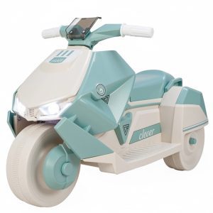 Moto électrique 6V pour enfants avec lumières et siège large couleur verte