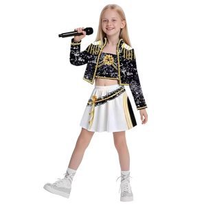 KPop Demon Hunters Golden Costumes Collection<span> - </span>Mira Black, 8T