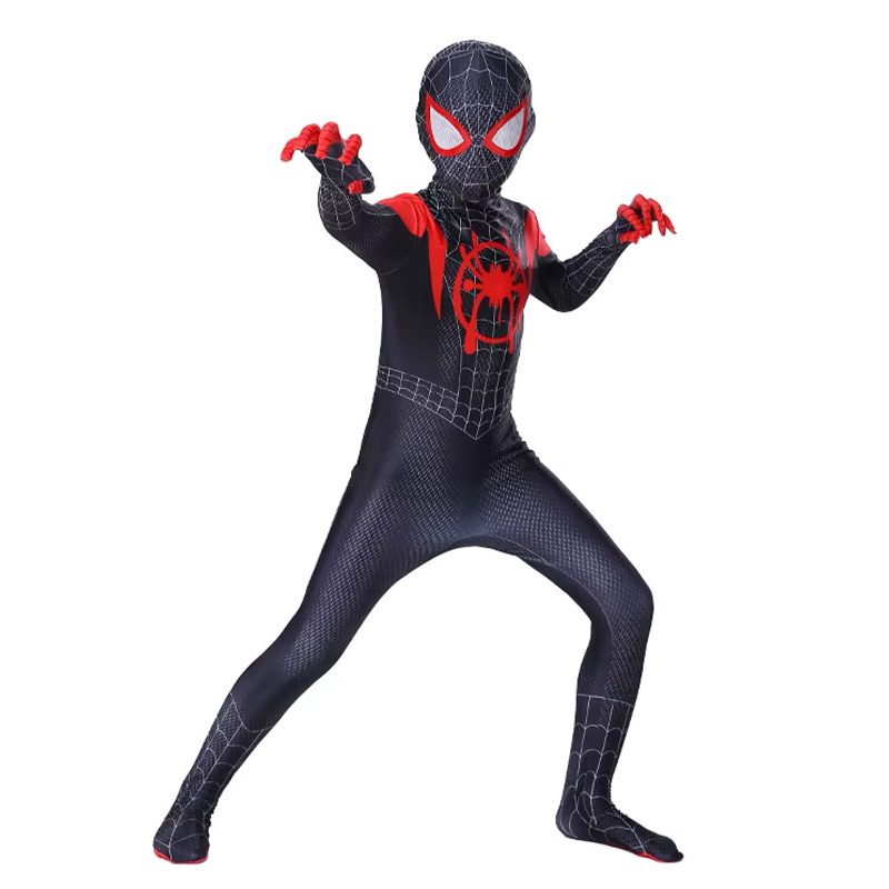 spiderman_traje_miles_morales2 Disfraz de SpiderMan Miles Morales delantero para niño
