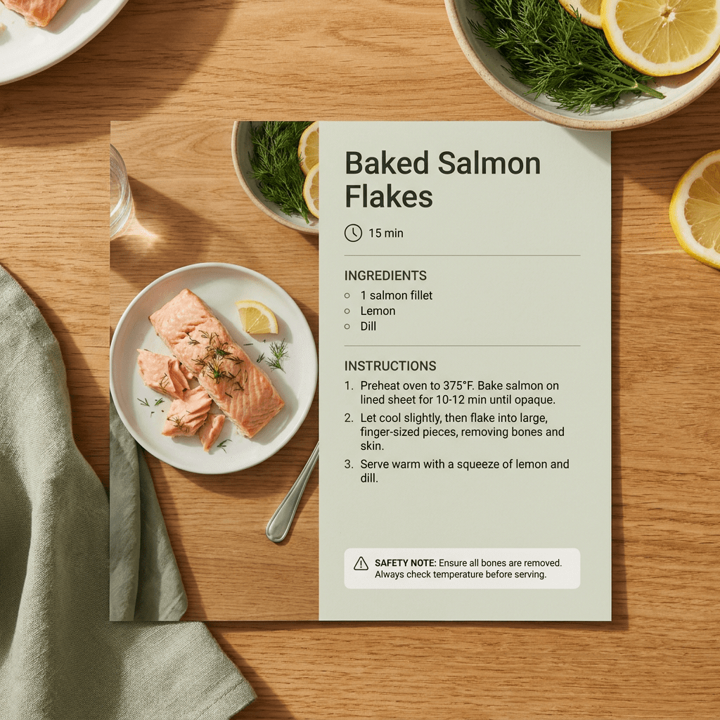 Baked Salmon Flakes Recipe Card