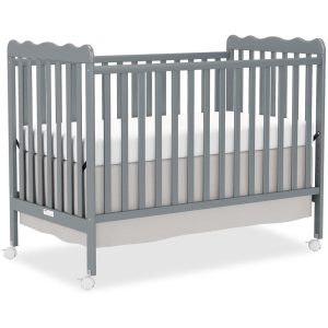 4-in-1 Convertible Wooden Crib<span> - </span>Steel Grey