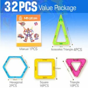 Aimants de construction Jouet éducatif 32 PCS<span> - </span>32 pièces