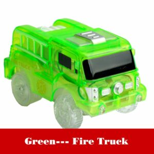 Extra LED Car for Glowing Race Tracks<span> - </span>Green Fire Truck