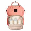 designer nappy bag peach orange