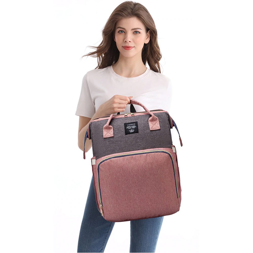 kidsbaron_worlds_best_diaper_bag_woman-carry kidsbaron world's best diaper bag mommy bag nappy bag icon features
