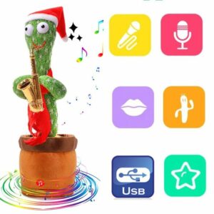 dancing cactus saxophone Christmas