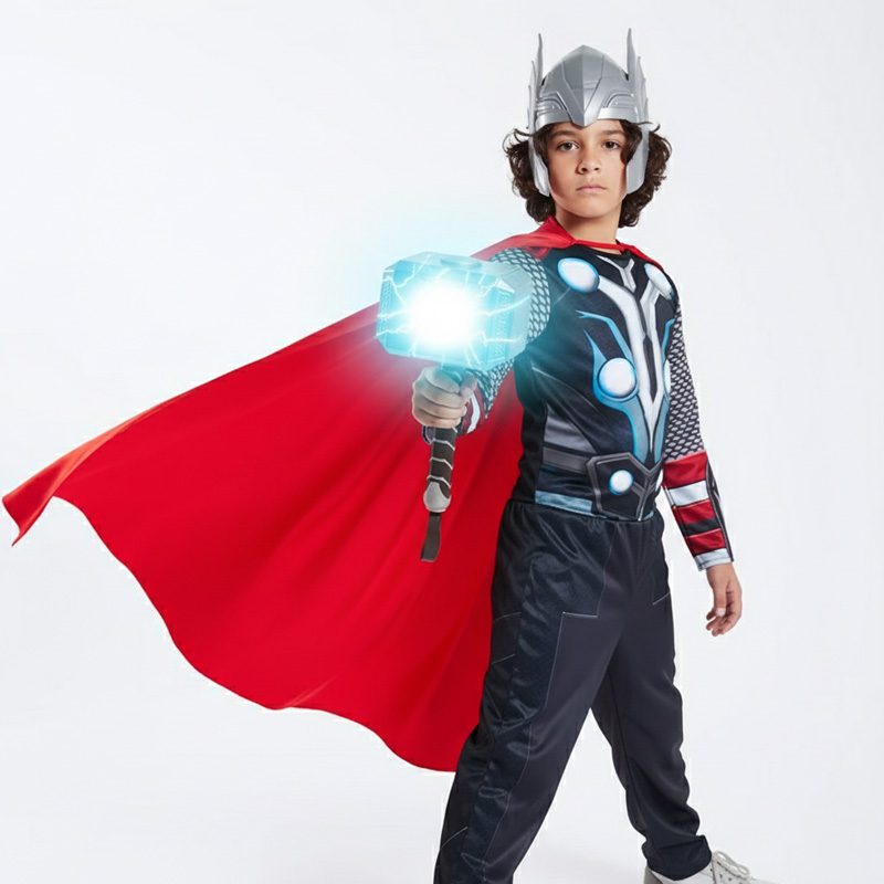 Kids Thor Costume with Luminous Hammer
