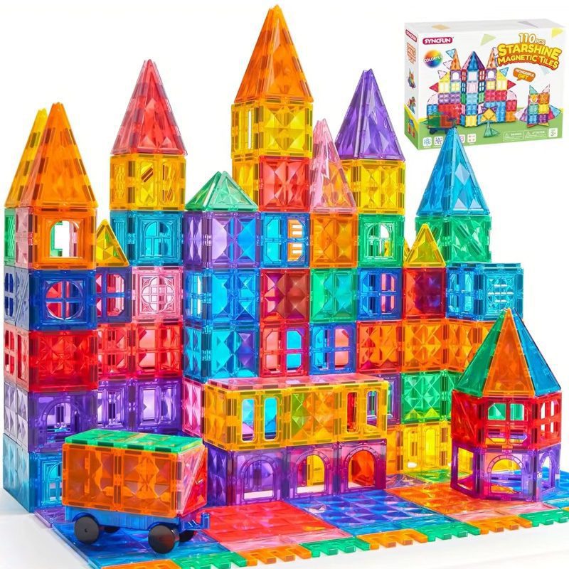MAGNETIC TILES CASTLE SET – 110 PIECES