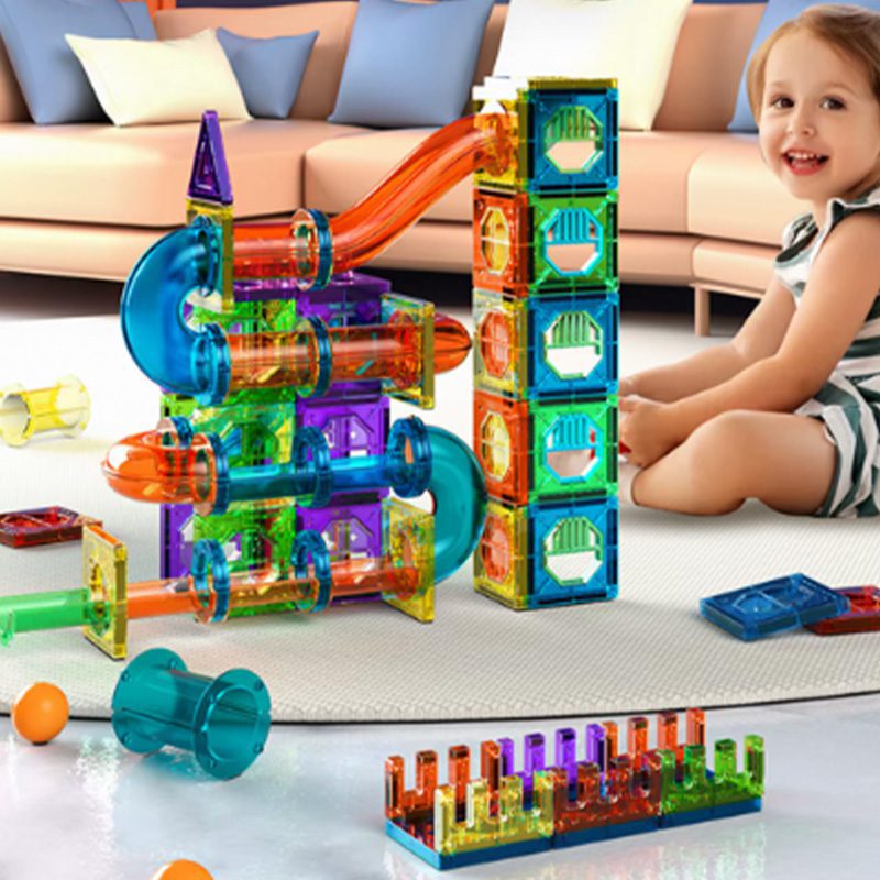 Magnetic Tiles Marble Run — 200-Piece Deluxe Set